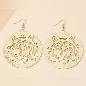 Cincinnati Bengals Tiger Gold Earrings